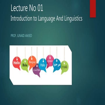 Language and Linguistics