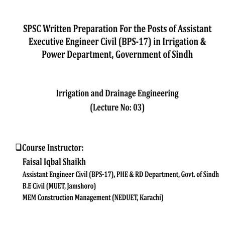 Lecture No 03 - Water Requirements of Crops (Part 1).pdf