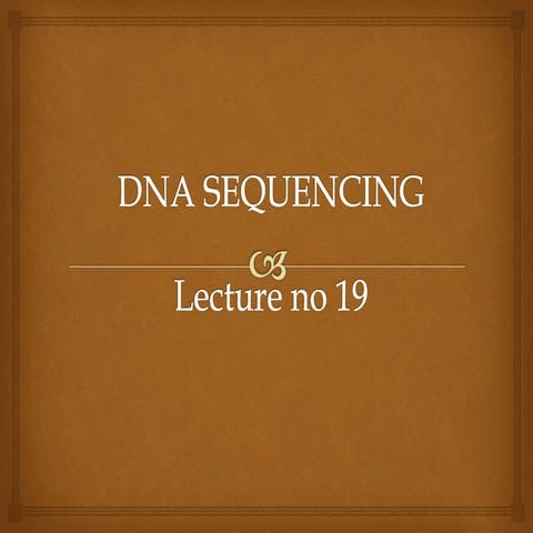 DNA Sequencing 