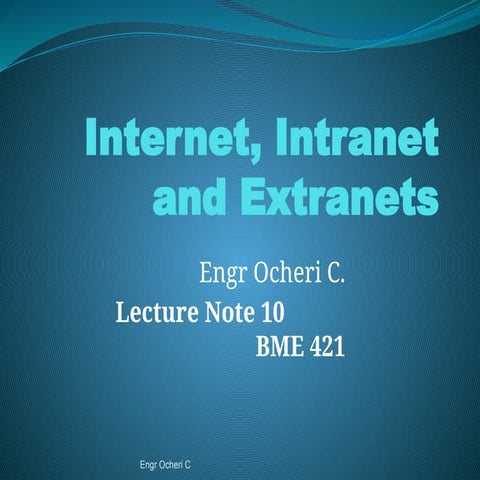 Lecture Note 10 BME 421 for Biomedical Engineering