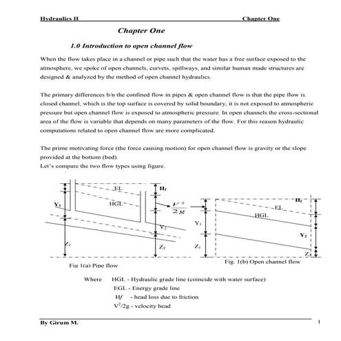 Chapter 2 open channel hydraulics | PDF