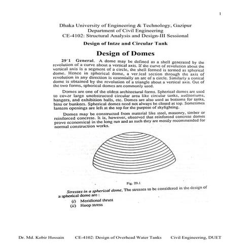 Lecture Note_Design of Intze and Circular Tank.pdf
