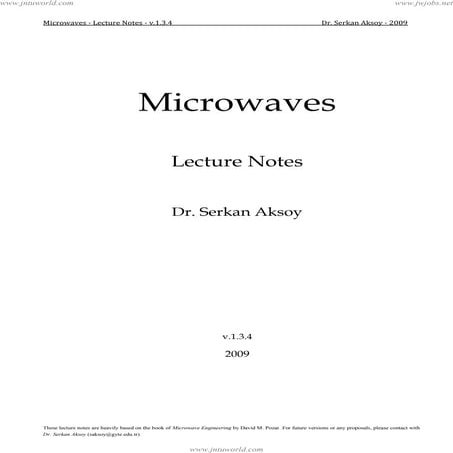 Lecture notes -_microwaves_jwfiles