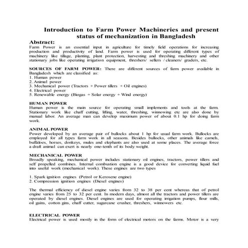 Farm power and its sources | PPTX