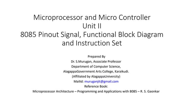 Lecture Notes Microprocessor and Controller Unit2