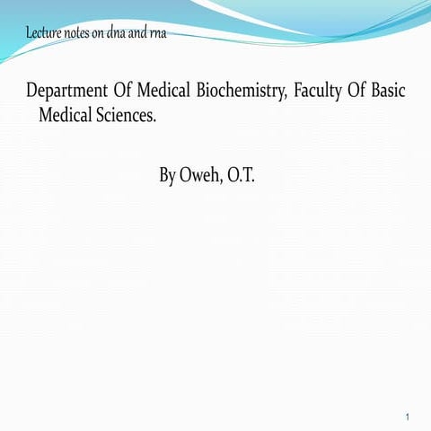 Lecture notes on dna and rna for submission