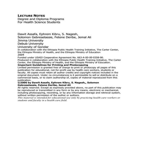 Lecture notes parasitology 2