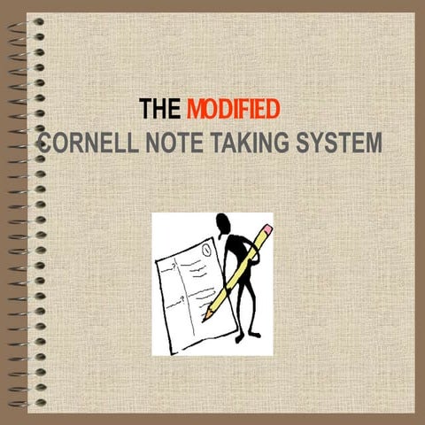 The cornell note taking system | PDF
