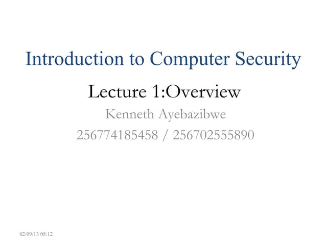 Lecture one
