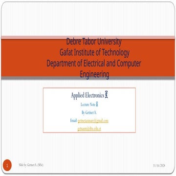 Lecture One: semiconductor materials explanation