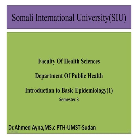 introduction of basic  epidemiology 