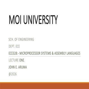 Comprehensive Introduction to Microprocessor Systems and Assembly ...