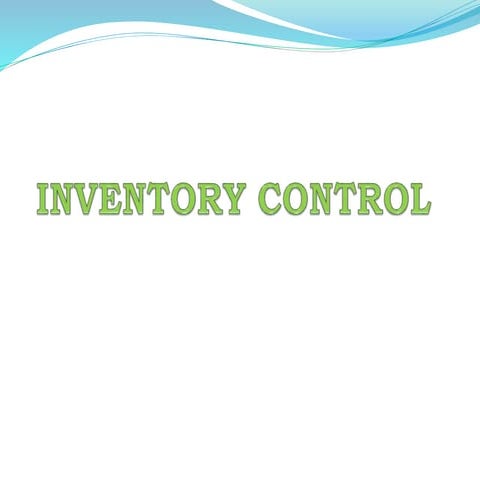 Lecture One_Inventory Control in machine.pdf