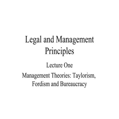 Management Theories