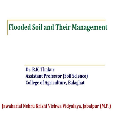 Flooded Soils