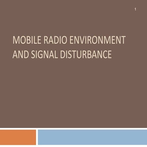 Lecture on mobile radio environme, nt.ppt