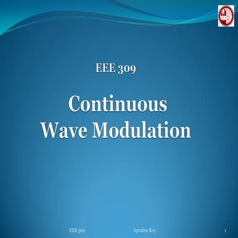 Lecture on amplitude modultion demodultion