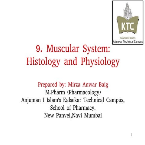 Lecture on muscular system