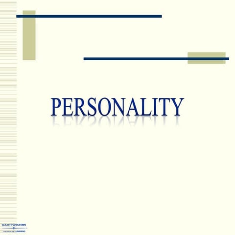 Lecture on personality