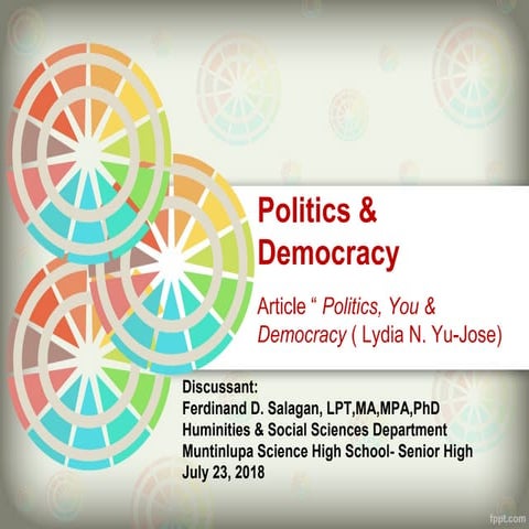 Lecture on politics & democracy | PPT
