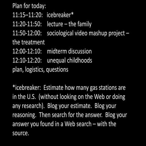 Lecture On The Family