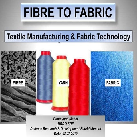 Textile manufacturing and fabric processing (fiber to fabric)