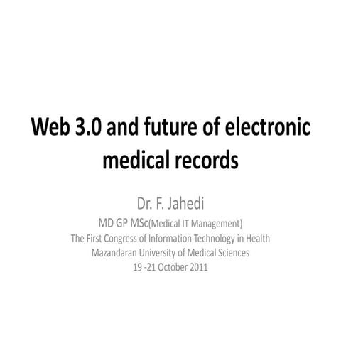 Medicine and Web 3.0