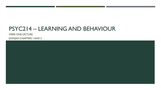 Innate and learned behavior | PDF | Science