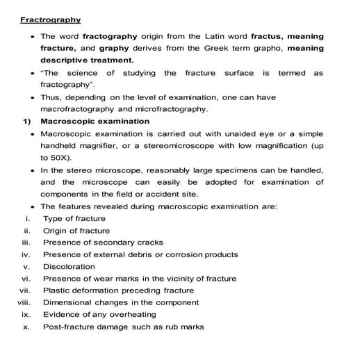 Fracture Mechanics & Failure Analysis:Lectures Fractrography  