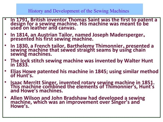 Single needle lock stitch machine | PPT