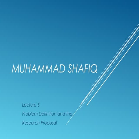 Problem definition Lecture-6