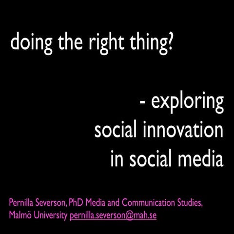 Lecture social mediasocialinnovation