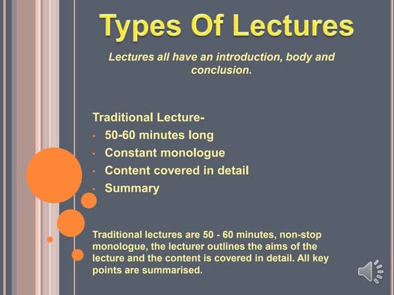 Lecture style teaching assessment 2 003 | PPTX