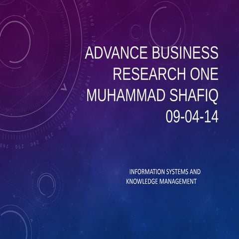 Research Information system and knowledge management-2