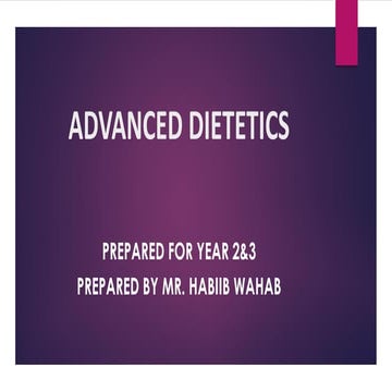 ADVANCED DIETETICS 