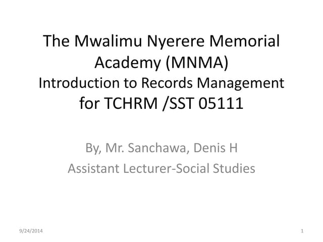 Lecture two records
