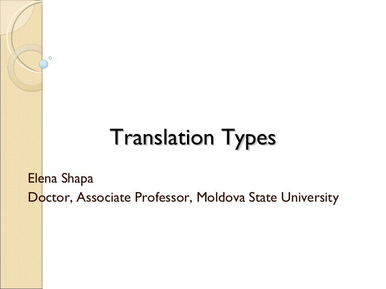 Translation Types