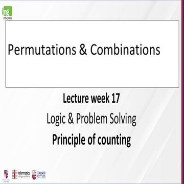 Lecture Week 17 which hleps in study for logic and