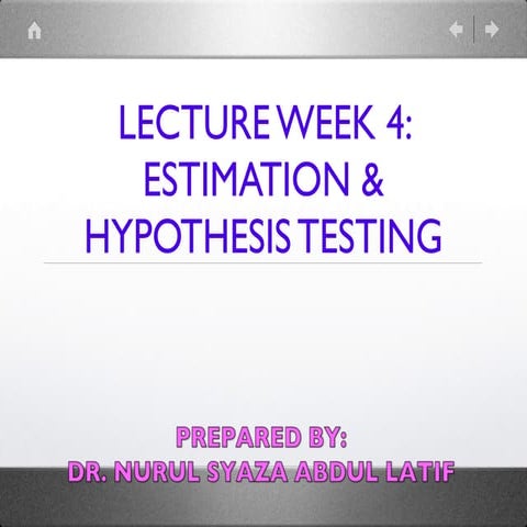 Lect w4 Lect w3 estimation