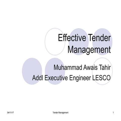 Tender Management