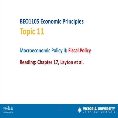 Lec week 11 fiscal policy0