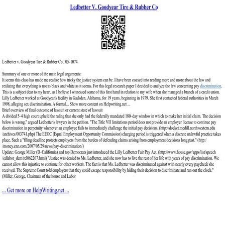 Ledbetter V Goodyear – Official – GDVPDJ