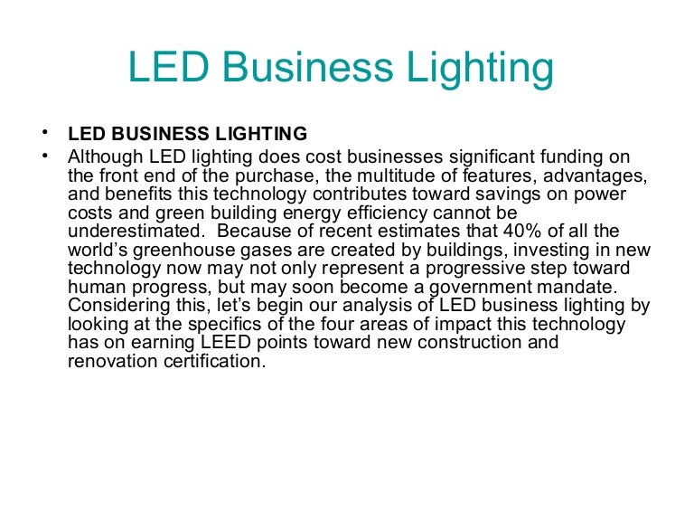 LED business lighting