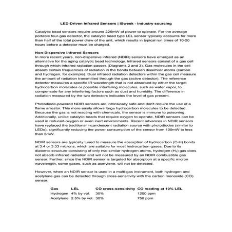 Led driven infrared sensors