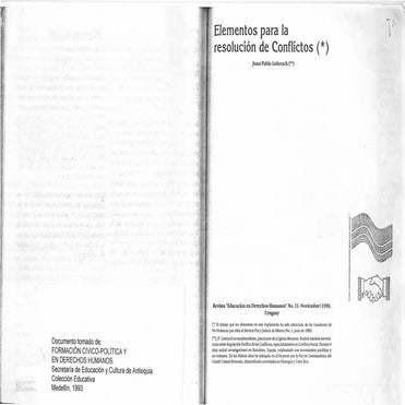 LEDERACH, John Paul. Elementos para la resolución de conflictos