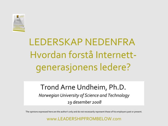 Lederskap Nedenfra