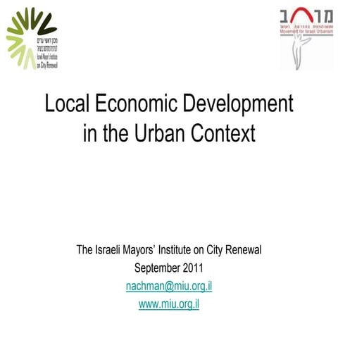 LED in the urban context for Mayors Institute - English