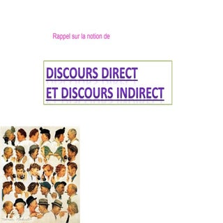 Le discours direct et indirect