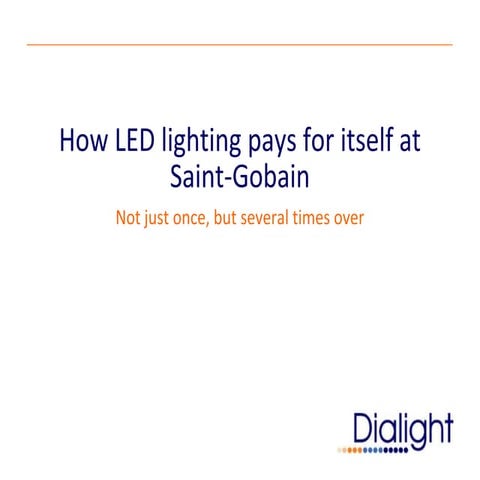 Led lighting pays for itself