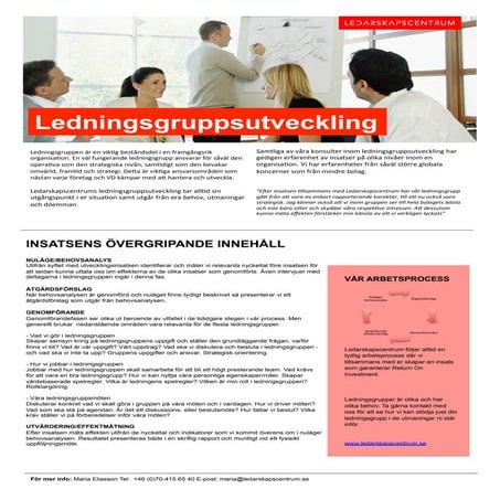 Ledningsgruppsutveckling | PDF